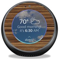 MightySkins Skin Compatible with Amazon Echo Spot - Dark Zebra Wood | Protective, Durable, and Unique Vinyl Decal Wrap Cover | Easy to Apply, Remove, and Change Styles | Made in The USA