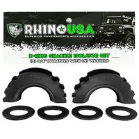 Rhino USA D-Ring Shackle Isolators (2) with Washers Included (4) - Fits Standard 3/4 Shackles - Protect Your Shackles from Damage & Prevents Rattling - Unlimited!