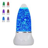 Playlearn Volcano Glitter Lamp with Bluetooth Speaker - Sensory Night Light Lava Lamp for Kids