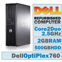 Dell OptiPlex 760 DT/Core 2 Duo E7200 @ 2.53 GHz/2GB DDR2/500GB HDD/DVD-RW/WINDOWS 7 PRO 32 BIT