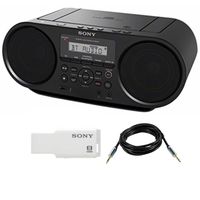 Sony ZSRS60BT CD Boombox (Black) w 8GB Micro Vault & Accessory Bundle