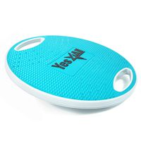 Yes4All Wobble Balance Board/Round Wobble Board - 16.34 inch Plastic Balance Board for Rehabilitation Exercise & Core Strength Training (Blue/Gray)