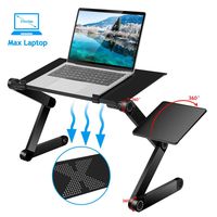 Adjustable Laptop Stand for Bed and Sofa - Moclever Portable Standing Desk at The Office, Laptop Stand for Desk, Fully Adjustable & Multi-Purpose for Home Office Travel Use