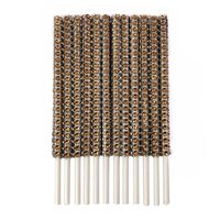 Rhinestone Bling Paper Sticks for Lollipop Cake Pop Apple Candy Buffet Treat Party Favor 6 inch (Coffee, 24)