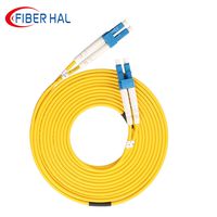 FiberHal Singlemode Duplex Fiber Optic Patch Cable OS2/OS1 LC to LC 9/125, UPC LSZH, 5M(16.5ft) yellow