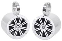 (2) Kicker 41KM604W 6.5" KM-Series 150 Watt Marine Wakeboard Tower Speakers