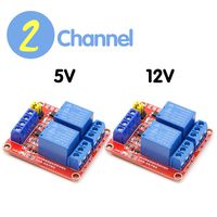 RioRand 2 Channel Relay Module，Optocoupler Isolation Support High and Low Level Trigger 5V 12V (2PCS)