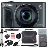 Canon PowerShot SX730 HS 20.3MP Digital Camera 40x Optical Zoom and Built-in WiFi/NFC (Advanced Bundle, Black)
