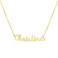 Personalized Name Necklace 18K Gold Plated New Mom Bridesmaid Gift Jewelry for Christina