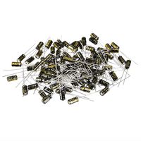 uxcell Aluminum Radial Electrolytic Capacitor with 22uF 16V 105 Celsius Life 2000H 4 x 7 mm Black 100pcs