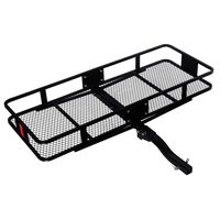 Tiptiper Hitch Mount Cargo Carrier, 60" x 24" x 7" Basket Trailer Hitch Carrier with 500lbs Capacity, Fits 2-Inch Receiver