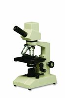 National Optical DC-128 Digital Compound Monocular Microscope, WF10x Eyepiece, 40x-1000x Magnification, Brightfield, LED Illumination, Mechanical Stage, Battery-Powered, Includes 0.4MP Camera and Software