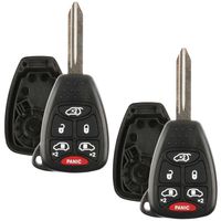 Discount Keyless Replacement Uncut Key Shell Case and Button Pad Compatible with M3N5WY72XX, 267F-5WY72XX (2 Pack)