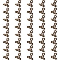 Gejoy Metal Hinge Clips Bulldog Clips, 1.25 Inch, 40 Pieces (Bronze)