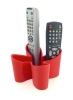 j-me Media Storage Caddy/Cozy Remote Control Tidy (Red). Media Organizer/Storage Holder. Media Caddy for Upto 4 Controls. Perfect Storage Solution for All Types of Remote Controls. Non Slip Rubber.