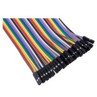 40 Pcs Colorful 1 Pin Male to Female Jumper Cable Wires 20cm Long