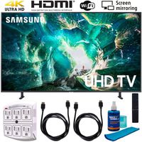 Samsung UN49RU8000 49" RU8000 LED Smart 4K UHD TV (2019) w/Accessories Bundle Includes, 2X 6ft HDMI Cable, Universal Screen Cleaner (Large Bottle) and SurgePro 6-Outlet Surge Adapter w/Night Light