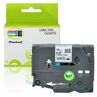 NineLeaf 1 Pack Black on White Fabric Iron-on Clothing Label Tape Cartridge Compatible with Brother TZ-FA231 TZe FA231 12mm x 3m 1/2" x9.8ft for P-Touch PT-D210 D200 H110 H100 D400 D600 Label Maker