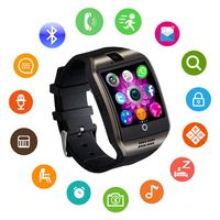 Smart Watch Bluetooth Smart watches for men women Kids with Camera SIM Card Slot Touch Screen Pedometor Fitness tracker Sport Smartwatch for Android phones Samsung Huawei LG Xiaomi ios iPhone (Black)