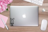 SimplyVinylized Super Cute Piglet from Winnie The Pooh Vinyl Decal Sticker Apple Green
