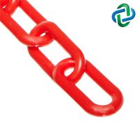 Mr. Chain Plastic Barrier Chain, Red, 1.5-Inch Link Diameter, 25-Foot Length (30005-25)