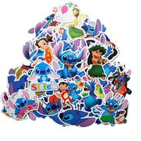Water Bottle Stickers Lilo & Stitch Anime Catoon Stickers(55pcs) Snowboard Laptop Luggage Car Motorcycle Bicycle Fridge DIY Styling Vinyl Home