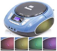 Lauson NXT563 Boombox with Cd Player Mp3 | Portable Radio CD-Player Stereo with USB | Cd Player for Kids | Color Changing Lights | Headphone Jack 3.5mm