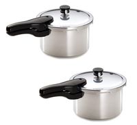 Presto 01241 4-Quart Aluminum Pressure Cooker (Silver, 2-pack)