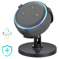 【Dot 3rd Generation Stand】Table Holder for Echo Dot 3rd Generation, 360° Adjustable Stand Bracket Mount, Space-Saving Dot Accessories, No Muffled Sound Original Outlet Hanger for Smart Home Speaker