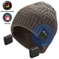 Bluetooth Beanie Hat,Topple Wireless CSR Superior Headphone Beanie Hat HD Stereo Earphone Speaker &Mic,Unisex Washable Men Women Winter Outdoor Fitness (TB210DG-Grey)