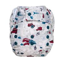 GroVia Reusable Hybrid Baby Cloth Diaper Snap Shell (Have Baby Will Travel), One Size