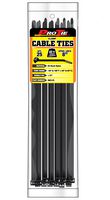 Pro Tie B8CL25 8-Inch Clamp Cable Tie, UV Black Nylon, 25-Pack