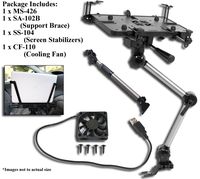 Mobotron MS-426-B Vehicle Laptop Mount Plus Screen Stabilizer Plus Cooling Fan Plus Supporting Brace