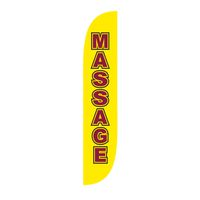 LookOurWay Massage Yellow Feather Flag, 12-Feet
