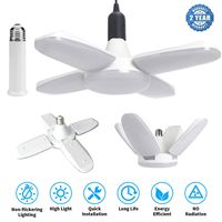 LED Garage Lights, 6000LM Deformable Garage Light with Extension Lamp Holder, E26 60W Daylight White with 4 Adjustable Panels, 6500K LED Shop Lights for Garage Warehouse Workshop Basement