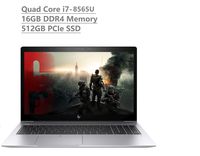 2019 HP Elitebook 850 G6 15.6" Full HD FHD Business Laptop (Intel Quad-Core i7-8565U, 16GB DDR4, 512GB PCIe NVMe M.2 SSD) Fingerprint, Backlit, Thunderbolt, B&O Audio, HDMI, NFC, Windows 10 Pro