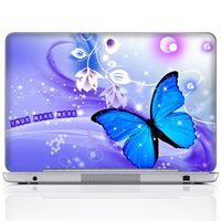 Meffort Inc Personalized Laptop Notebook Notebook Skin Sticker Cover Art Decal, Customize Your Name (17 Inch, Flyaway Butterflies)