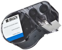 Brady High Adhesion Vinyl Label Tape (MC-1500-595-WT-BK) - Black on White Vinyl Film - Compatible with BMP51 and BMP53 Label Printers - 25' Length, 1.5" Width
