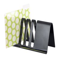 Safco Products 3222BL Wave Magnetic A-Frame File Holder, 4 Upright Sections, Black