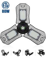 80W LED Garage Lights Premium Triple Glow LED Garage Light 8000LM 6000K 110V E26 Tribright LED Adjustable Light CRI 80+ Flex Led Garage Light Tripleglow Led Light for Garage