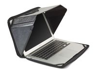 Laptop Sun Shade & Privacy Cover with Built-In Carrying Case for 13", Black/Green Str. | Universal | Only Cover providing complete Privacy, Confidentiality and Sun Protection | Patent No. D790551