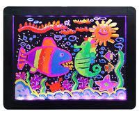 DEEDEEDA LED Message Writing Board, Neon Glow Drawing Board, Sparkle Illuminated Flashing Erasable Neon Effect, Acrylic Kids Colorful Doodle Pad, For Shop/School/Bar/Decoration/Promotion/Cafe
