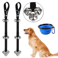 CATOOP Potty Bells Dog Doorbells for Dog Training Adjustable Door Bell for Puppy with Collapsible Travel Pet Cat Dog Bowl