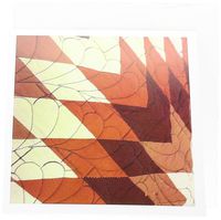 3dRose Red n Ivory Country Quilting - Greeting Cards, 6 x 6 inches, set of 6 (gc_50929_1)