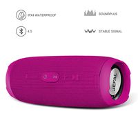 JEFAL Bluetooth Speaker Loud Stereo Sound Outdoor Built-in Mic, 24 Hour Playtime & 50ft Range, Perfect Portable Waterproof Wireless Speaker for iPhone/Samsung/Speakerphone/TF Card/Tablet（Purple）