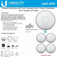 Ubiquiti Networks UAP UniFi Access Point 11b/g/n Enterprise Wi-Fi System (5 Pack)