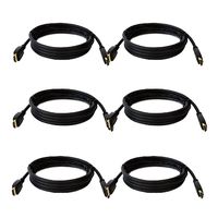 QualGear High Speed HDMI 2.0 Cable with Ethernet (3 Feet - 6 Pack) - 100% OFC Copper, 24K Gold Plated Contacts, Triple-Shielded. Supports 4K Ultra HD, 3D, 18 Gbps,ARC  (QG-CBL-HD20-3FT-6PK)