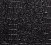 Vinyl Fabric Crocodile Gator Fake Leather Upholstery 54" Wide Sold by The Yard (Black)