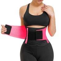 VENUZOR Waist Trainer Belt for Women - Waist Cincher Trimmer - Slimming Body Shaper Belt - Sport Girdle Belt (UP Graded) (Z1-Hot Pink, L)