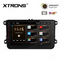 XTRONS 8 inch Touch Display Android 8.1 Quad-Core Car Stereo Radio Navigator GPS with Bluetooth 5.0 USB SD Port Supports DVR 4G 3G OBD Backup Camera SWC for VW Golf 5 Passat Skoda Polo SEAT